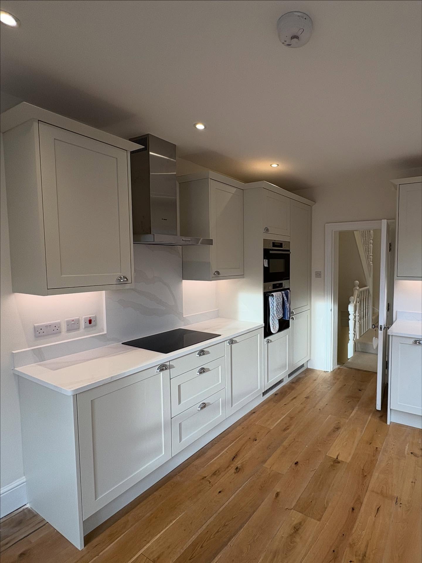 Wide view of a completed decorating job by Brightworks Decor